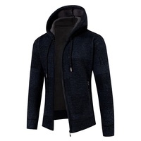 Nowe męskie swetry rozpinane zimowe ciepłe bluzy z kapturem swetry męskie przyczynowe swetry bluzy kurtki płaszcze męskie kardigany z dzianiny 4